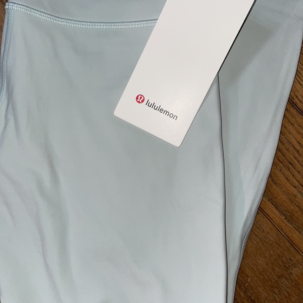 NWT LULULEMON ALIGN Pant Leggings 25” OCEAN AIR baby blue off white 8 Nulu - Picture 4 of 6